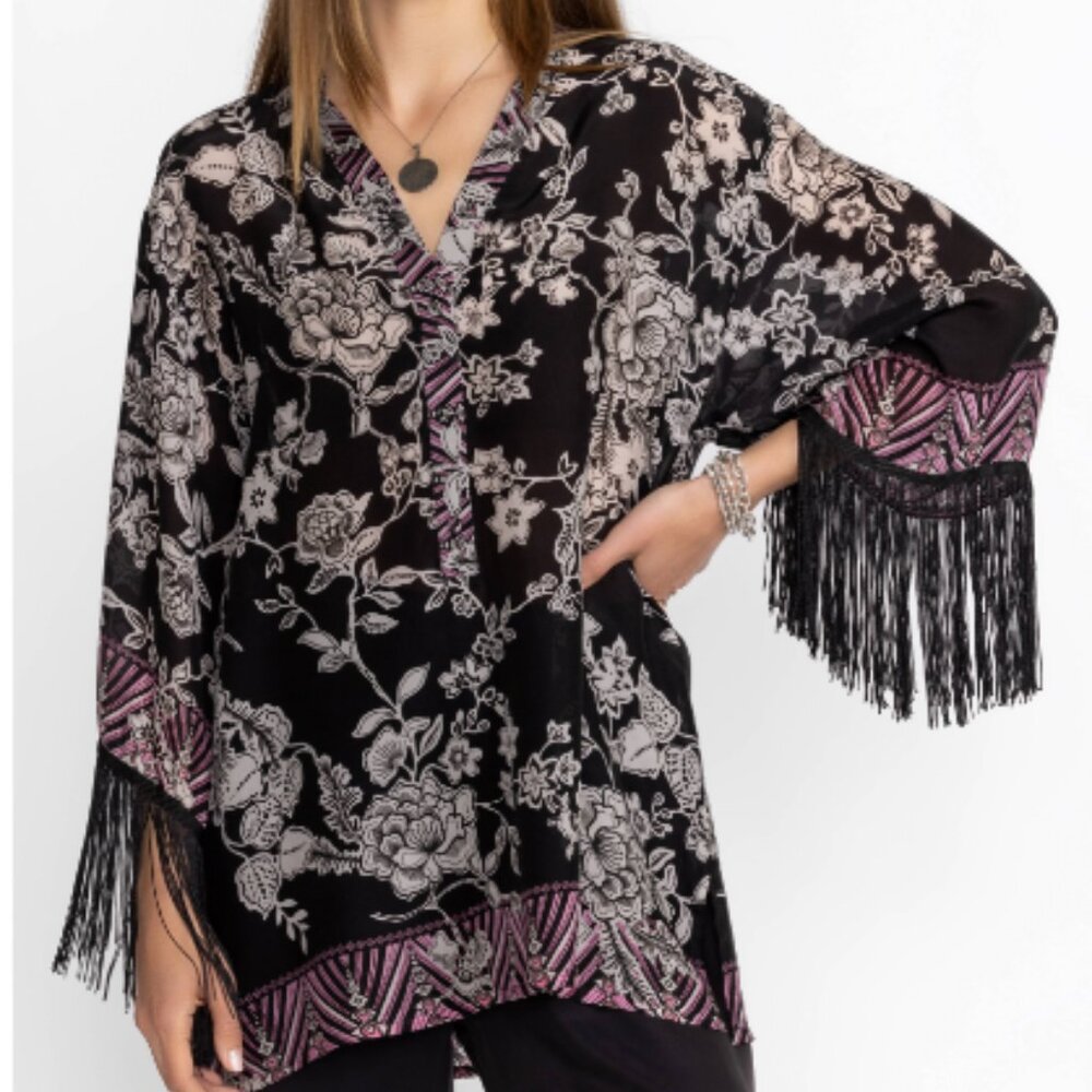 EDINA FRINGE BLOUSE from Johnny Was